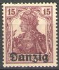 3 Freie Stadt Danzig, Deutschland, Germania 15 Pf, ungestempelt, Briefmarke