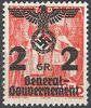 17 Republik Polen 2 Gr auf 5 Gr Deutsche Post Osten Generalgouvernement