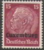 8 Hindenburg mit Aufdruck Luxemburg 15 Pf Deutsche Besatzungsausgabe
