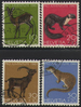 Schweiz 866-869 Wildtiere Briefmarken Helvetia