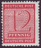 132wX Freimarke 12 Pf  Briefmarke Alliierte Besatzung
