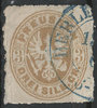 18 a Preussen 3 Silber Groschen Briefmarke Altdeutschland