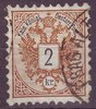 44 XX Doppeladler mit schwarzer Wertziffer 2 Kr  Kais Königl Oesterr Post Kaiserreich Österreich