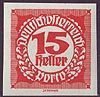 95 Neue Ziffernzeichnung Porto 15 Heller Deutschösterreich