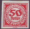 100 Neue Ziffernzeichnung Porto 50 Heller Deutschösterreich