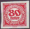 101 Neue Ziffernzeichnung Porto 80 Heller Deutschösterreich