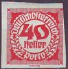 99 Neue Ziffernzeichnung Porto 40 Heller Deutschösterreich