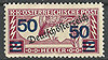 254 I Eilmarke 50 auf 2 Heller mit Aufdruck Deutschösterreich
