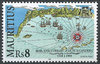 864 Dutch Landing Mauritius 8 Rs stamp