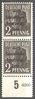 Sowjetische Zone -Gemeinschaftsausgabe, ungestempelt  2 x 2 Pf, Briefmarke, Alliierte Besatzung