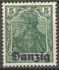 1 Freie Stadt Danzig, Deutschland, Germania 5 Pf, ungestempelt, Briefmarke