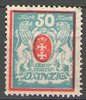 127Y Freie Stadt Danzig, Deutschland, Wappen 50M, ungestempelt, Briefmarke