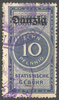 Statistische Gebühr,  Freie Stadt Danzig, Deutschland, 10 Pf, gestempelt, Briefmarke