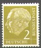 177x Theodor Heuss 2 Pf Deutsche Bundespost