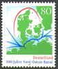 1802 Nord Ostsee Kanal  80 Pf Briefmarke Deutschland
