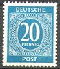 924 Freimarke Kontrollratsausgabe 20 Pf Deutsche Post Alliierte Besetzung