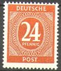 925 Freimarke Kontrollratsausgabe 24 Pf Deutsche Post Alliierte Besetzung
