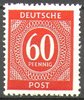 933 Freimarke Kontrollratsausgabe 60 Pf Deutsche Post Alliierte Besetzung