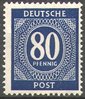 935 Freimarke Kontrollratsausgabe 80 Pf Deutsche Post Alliierte Besetzung