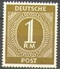 937 Freimarke Kontrollratsausgabe 1RM Deutsche Post Alliierte Besetzung