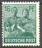 949, Freimarke, 2. Kontrollratsausgabe, 16 Pf, Deutsche Post, Alliierte Besetzung
