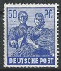 955 Freimarke Kontrollratsausgabe 50 Pf Deutsche Post Alliierte Besetzung