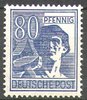 957 Freimarke Kontrollratsausgabe 80 Pf Deutsche Post Alliierte Besetzung