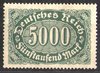 256 Ziffern im Queroval 5000 M Deutsches Reich