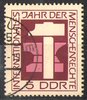 1368, Menschenrechte, 5 Pf, DDR