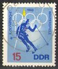 1337, Olympische Winterspiele, Rennrodeln, 15 Pf, DDR