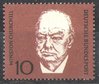 554 Konrad Adenauer Winston Churchill 10 Pf Deutsche Bundespost Briefmarke