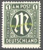 035, Amerikanische und Britische Zone, M im Oval, 1 M, Briefmarke, Alliierte Besatzung