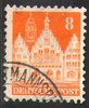 078wg, Römer Frankfurt, Bautenserie, 8 Pf, Amerikanische und Britische Zone, Briefmarke, Alliierte Besatzung