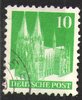 080wg, Kölner Dom, Bautenserie, 10 Pf, Amerikanische und Britische Zone, Briefmarke, Alliierte Besatzung