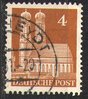 074eg, Bautenserie, 4 Pf, Amerikanische und Britische Zone, Briefmarke, Alliierte Besatzung