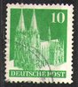 080eg, Kölner Dom, Bautenserie, 10 Pf, Amerikanische und Britische Zone, Briefmarke, Alliierte Besatzung