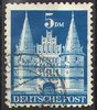 100 II wg Holstentor Bautenserie 5 DM Amerikanische und Britische Zone Briefmarke Alliierte Besatzung