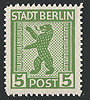 1ABxg Berliner Bär 5 Pf Briefmarke Alliierte Besatzung