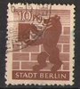 4B Berliner Baer 10 Pf Briefmarke Alliierte Besatzung