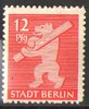 5B Berliner Baer 12 Pf Briefmarke Alliierte Besatzung