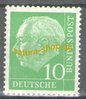 183xW Theodor Heuss 10 Pf Deutsche Bundespost