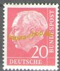 185xW  Theodor Heuss 20 Pf Deutsche Bundespost