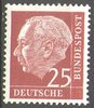 186x Theodor Heuss 25 Pf Deutsche Bundespost