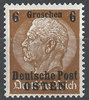 1  Freimarke 6 Gr auf 3 Pf Deutsche Post Osten Generalgouvernement