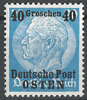 8  Freimarke 40 Gr auf 20 Pf Deutsche Post Osten Generalgouvernement