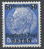 9  Freimarke 50 Gr auf 25 Pf Deutsche Post Osten Generalgouvernement