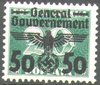 35 Portomarke von Polen 50 Gr auf 20 Gr Generalgouvernement