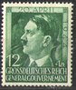 117 Geburtstag von Adolf Hitler 12 Gr + 1 Zt Generalgouvernement