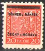 3 Marken der Tschechoslowakei 20 H Böhmen und Mähren
