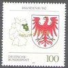 1589, Wappen Brandenburg 100 Pf, Deutsche Bundespost